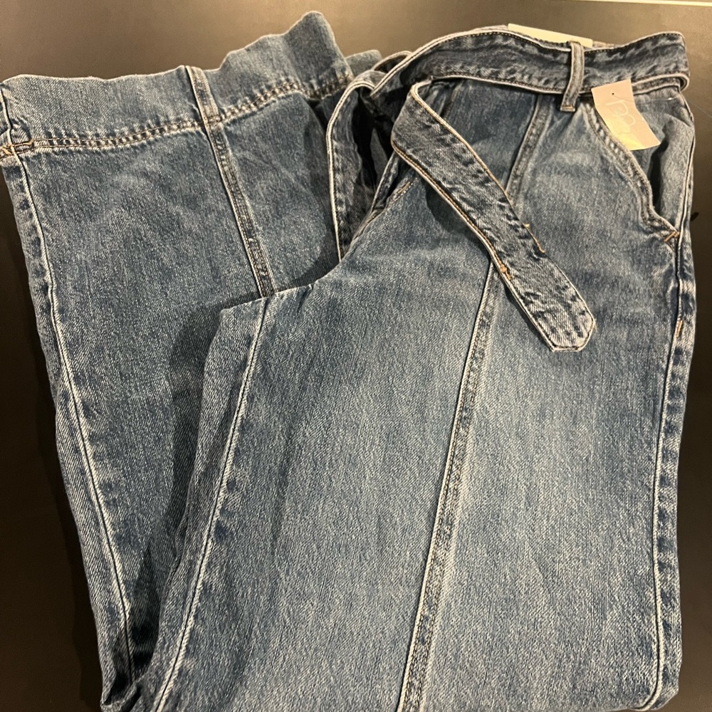 Maurices Light Blue High-Rise Wide-Leg Jeans with Front Seams - Picture 2 of 4